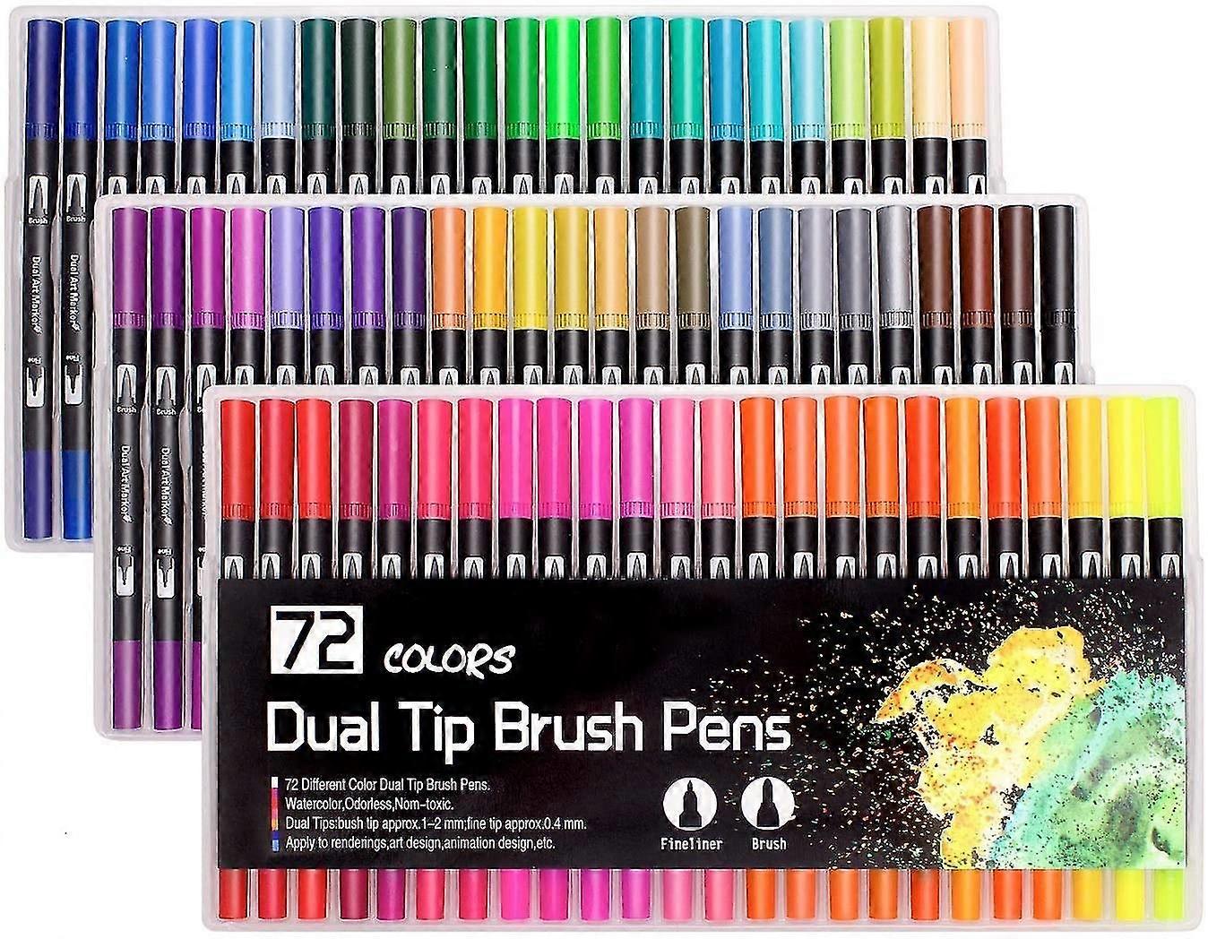 Marker & Highlighter Ink Refills Belita Amy 72-color Double-tip Brush Felt-tip Coloring Pens For Adu
