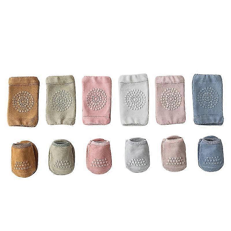 2024,baby Crawling Knee Socks Set--pink.
