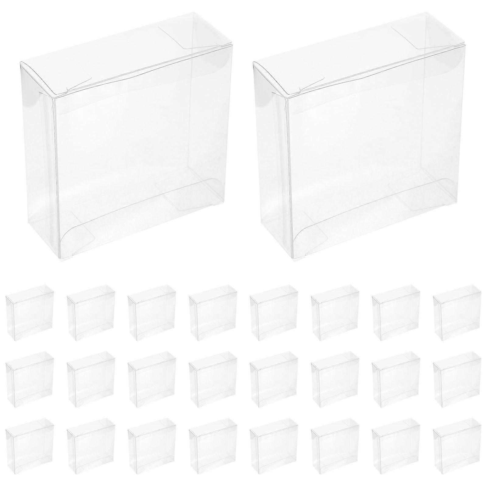 50pcs Goody Cases PVC Transparent Chocolate Packaging Boxes Candy Boxes
