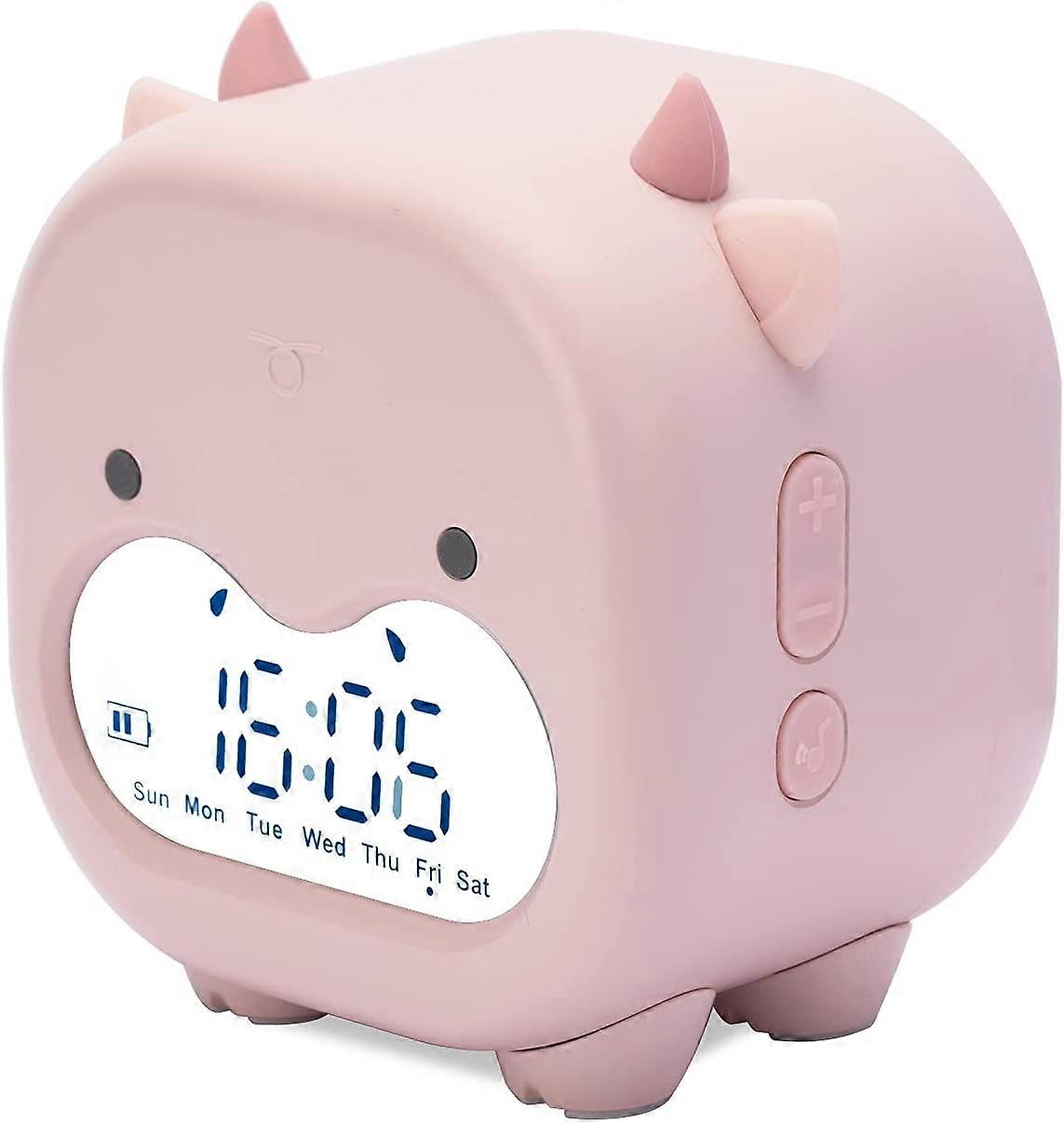 Kids Alarm Clock Bedroom Date Temperature Snooze Wake Up Light&Night Light