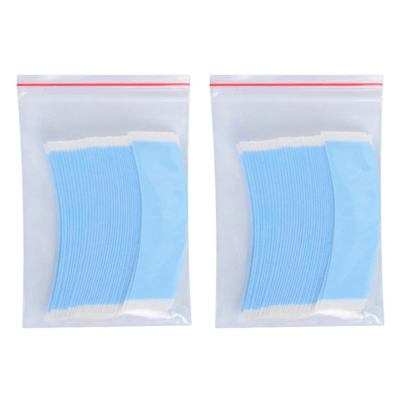 72Pcs/Lot Blue Strong Double Side Tape Extension Wig Tape Fixed Tape Arc Double Sided Tape for Toup