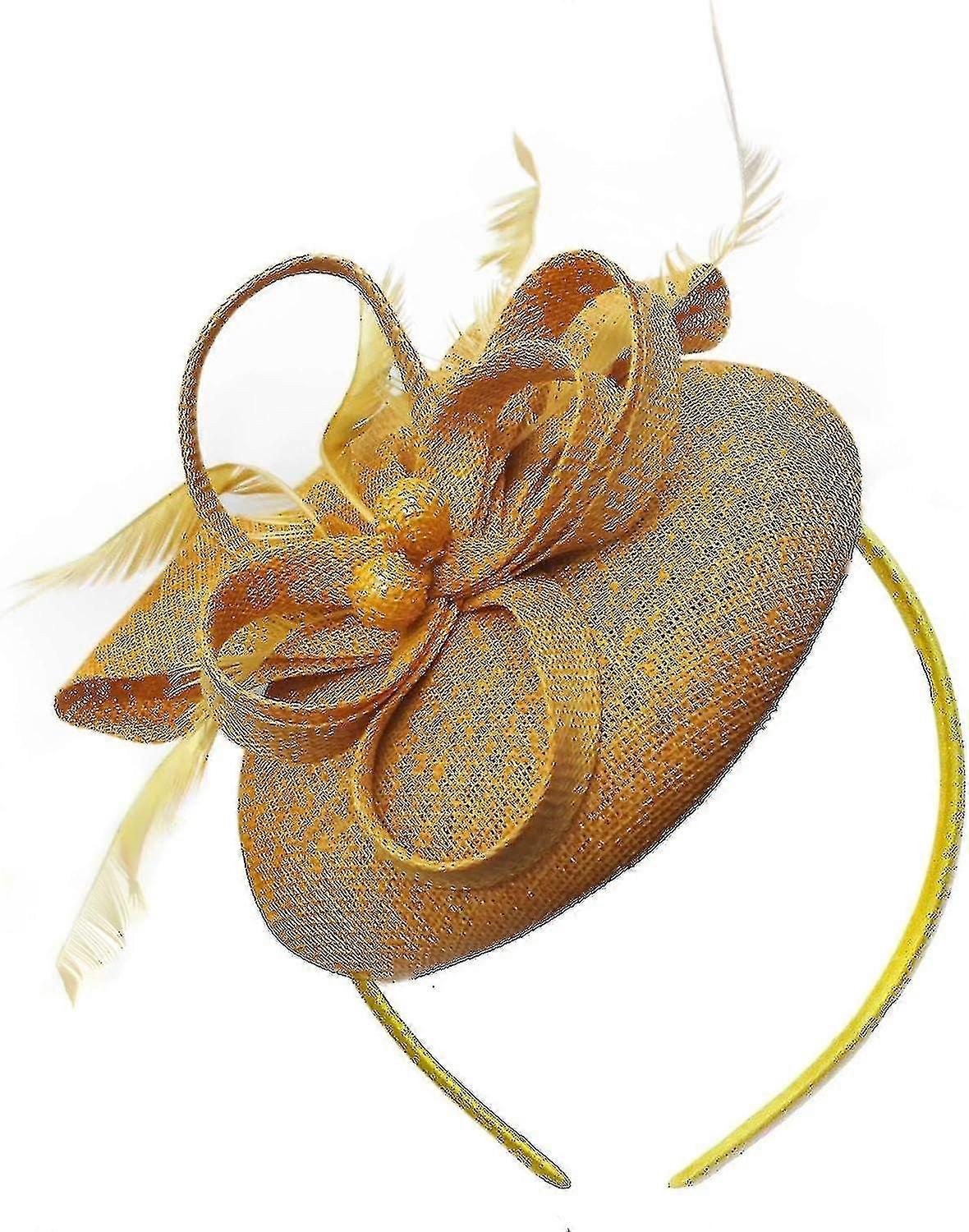 Bead Round Pillbox Loop Headband Fascinator pentru femei Nunta Ascot Races[Dusty Pink]