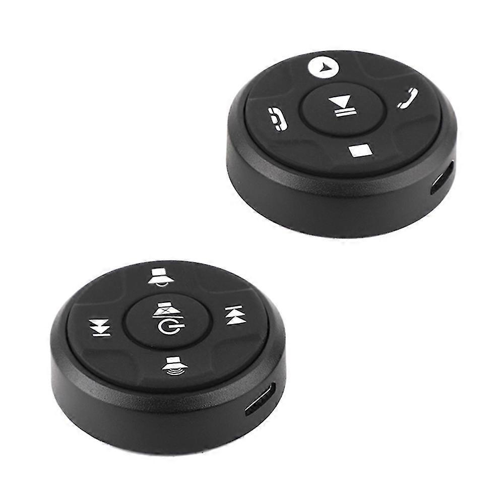 12v Universal Wireless Car Steering Wheel 10 Button Bluetooth Remote Controller Round For Stereo Dv