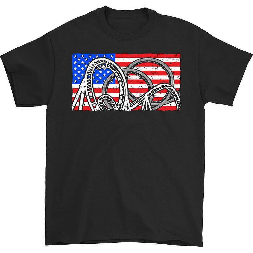 Roller Coaster American Flag T-shirt