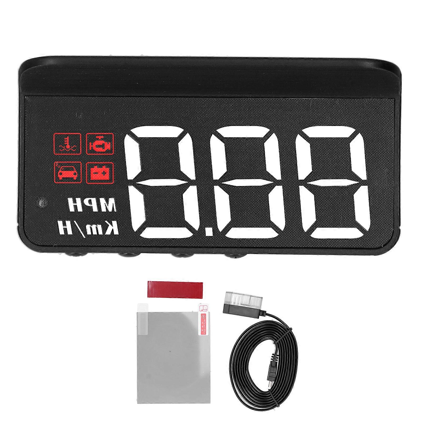 OBD2 HUD Head Up Display Windshield Projector Multi?Function Gauge Alarm Fatigue Driving Reminder