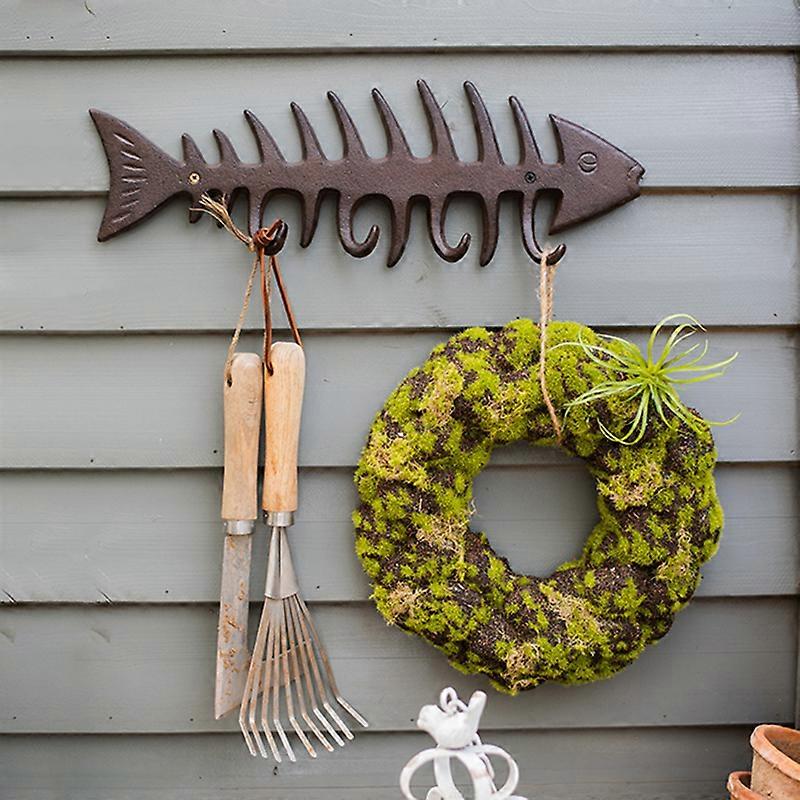 Decorative Wall Mount with Cast Iron Fish Bones Shape Durable Interesting Useful Suit for Bathroom