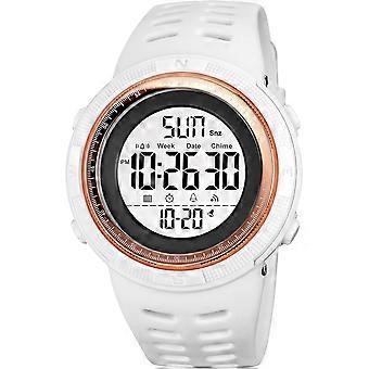 Mens Waterproof Digital Sport Watches Women Wide Screen Easy Read Display Military Style Stopwatch with Rubber Strap