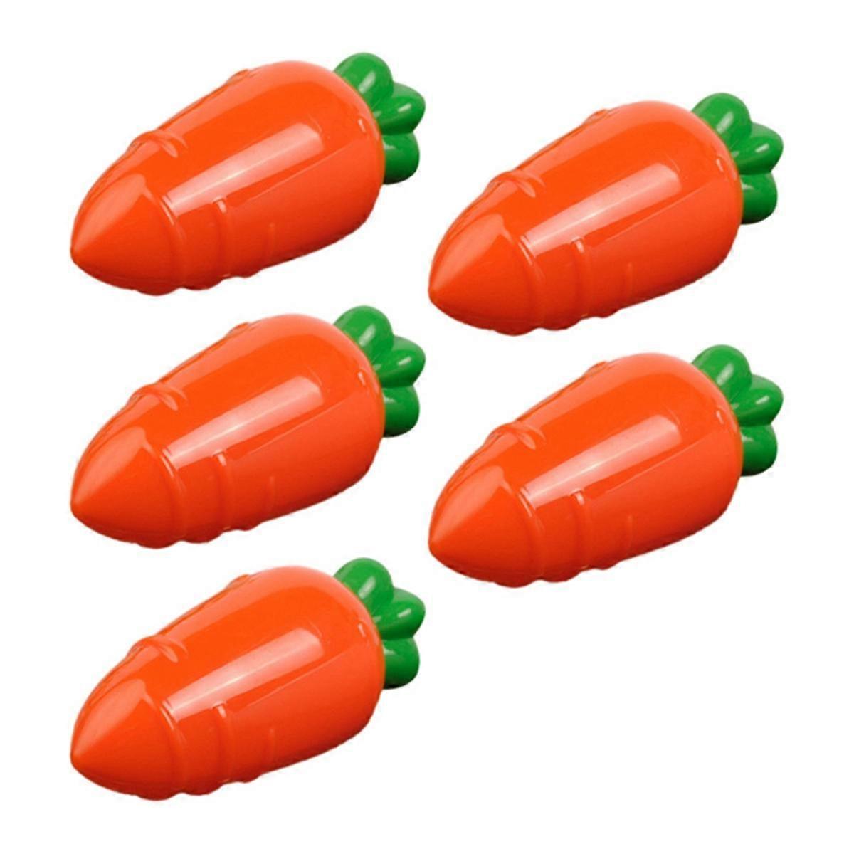 5pcs Transparent Easter Plastic Carrots Candy Box Easter Gift Box Decorations A
