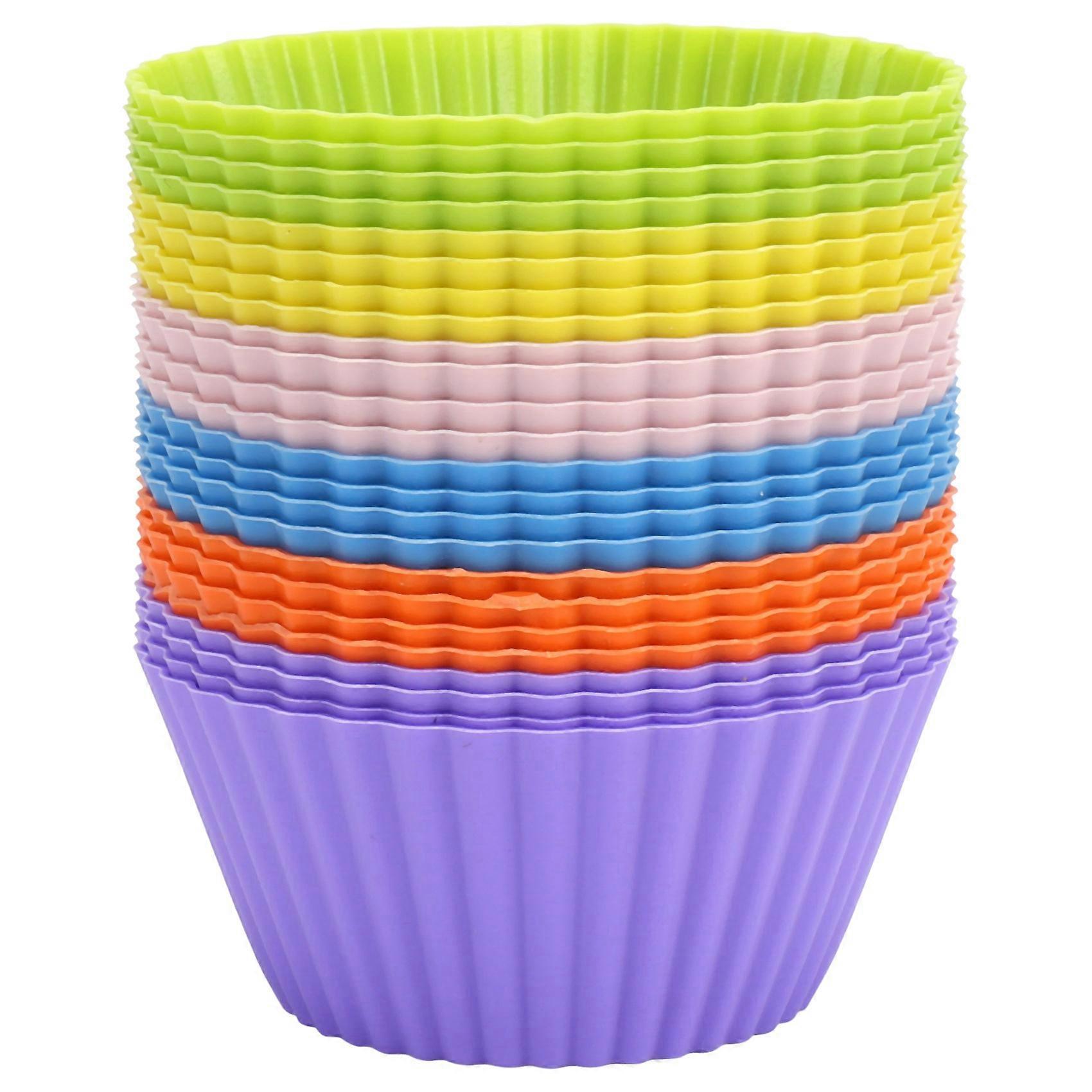 Reusable Silicone Baking Cups - Pack of 24 Cooking Bakeware Maker DIY Cake Decorating Tools