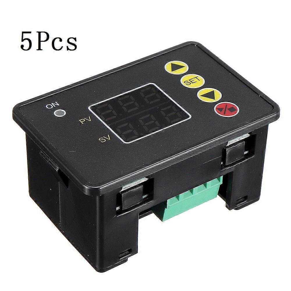 5Pcs T2310 Dc12v Programmable Digital Time Delay Switch Relay T2310 Normally Open Timer Control Module 0-999s/min/hour