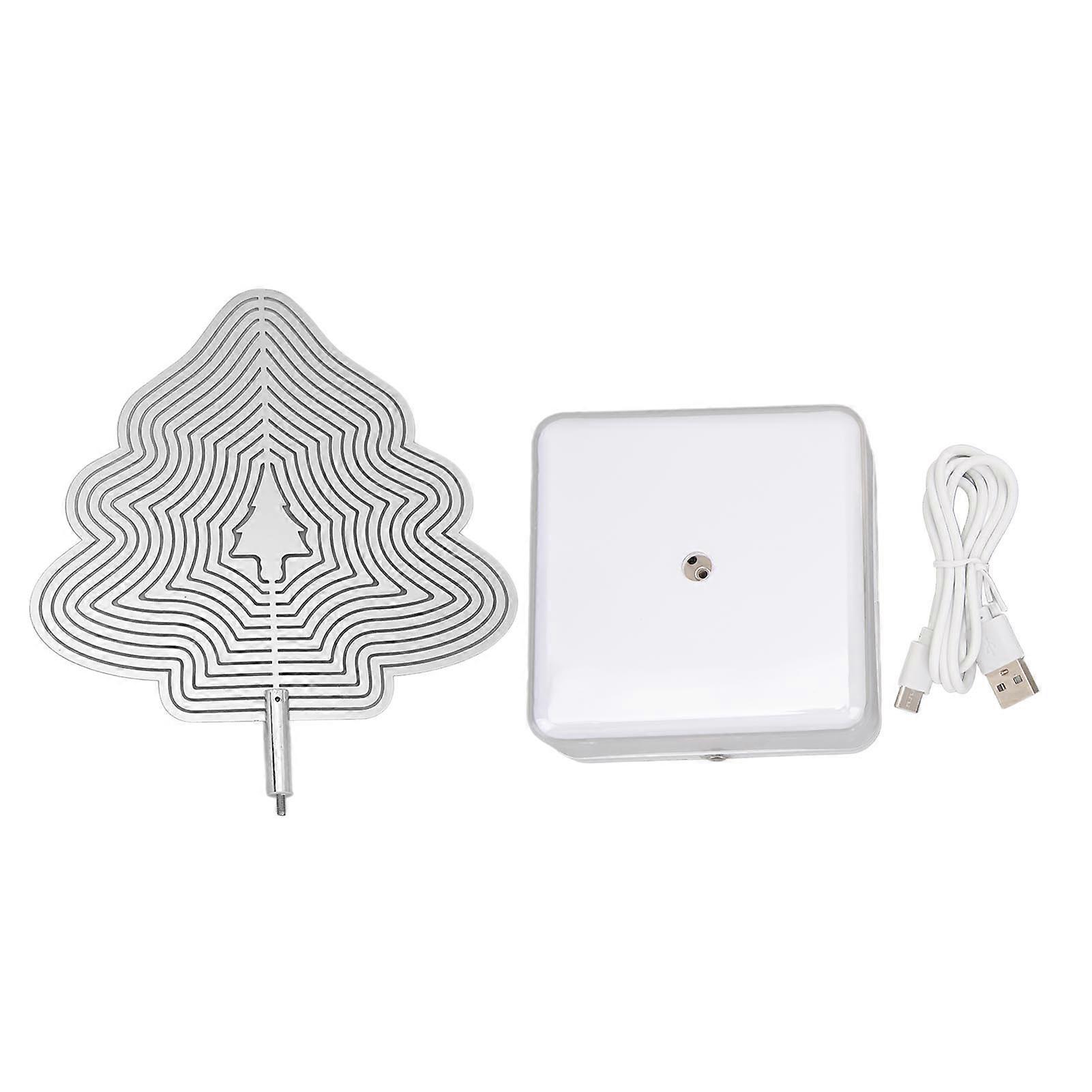 Tôle 3D Veilleuse Rotation Décoration rechargeable Nuit 3D Base de lumière LED Arbres de Noël YEMAA