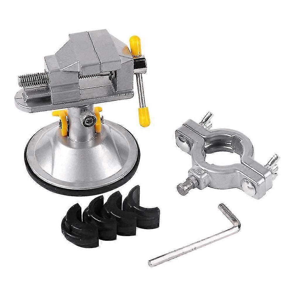 360 Degree Rotatable Universal Bench Vise Sucker Clamp Worktable Fixed Frame