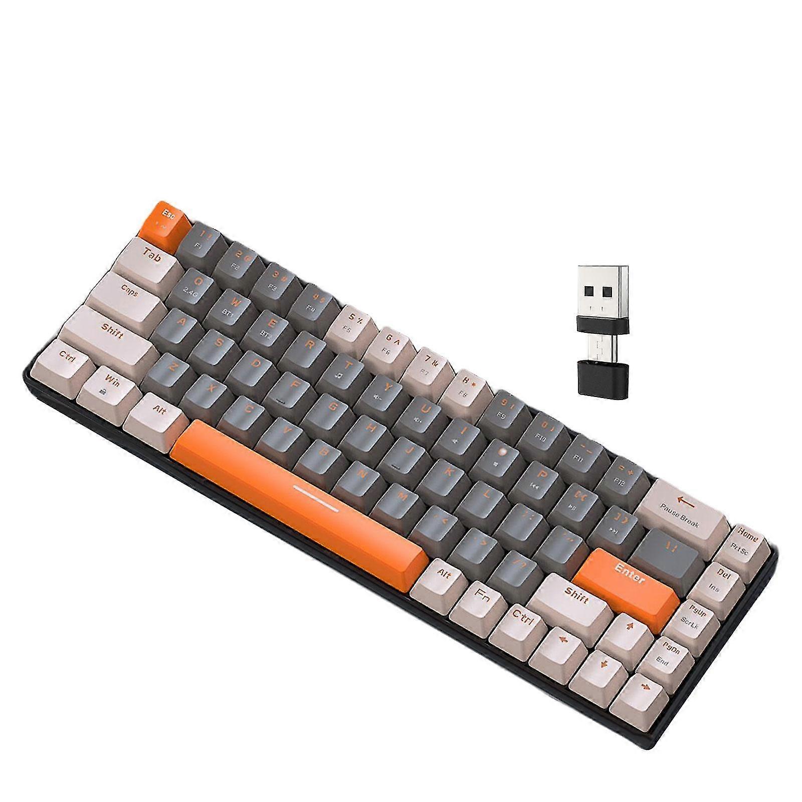 Mechanical Keyboard 2 Connection Methods Pbt Key Caps Keypad For Laptop Style C