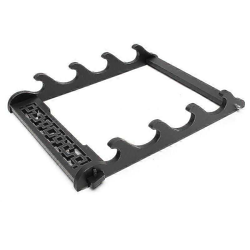 4 Tier Wall Mount Samurai Katana Sword Stand Holder Hanger Bracket Rack Black Fir High Density Board Lavente