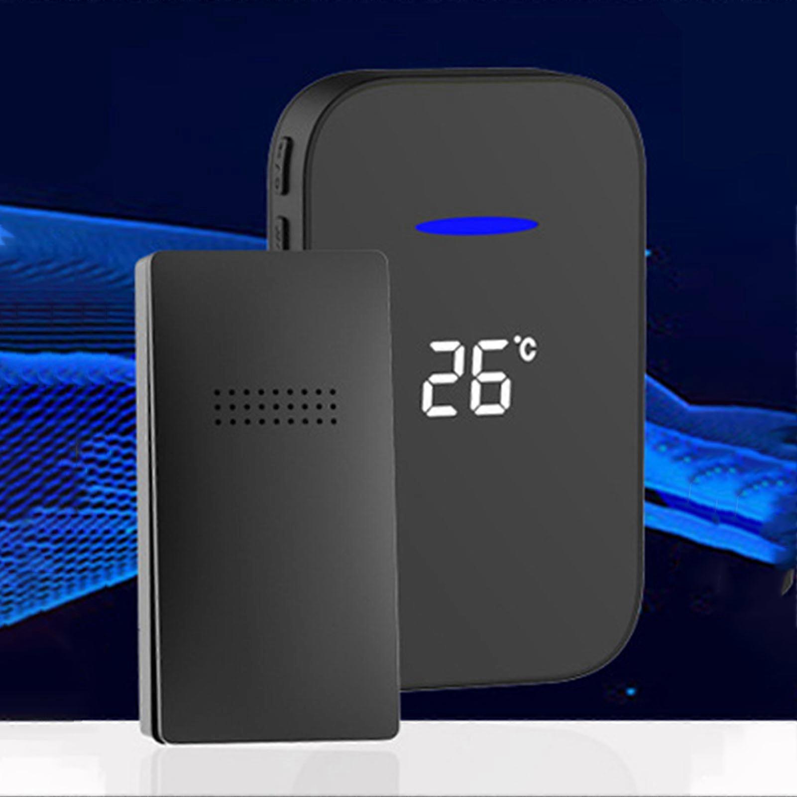 Self Generating Doorbell Waterproof Self Generating Home Security Doorbell with Temp Display  100