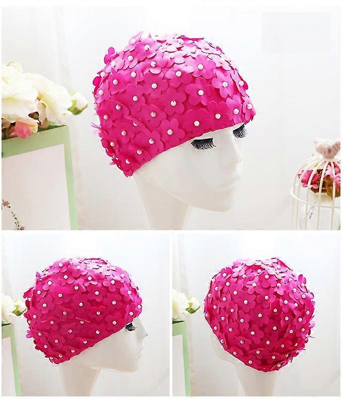 Fashy Ladies Petal Swimming Hat, Swim Cap, 3d Flower Petal Bathing Caps Swim Hat Cap