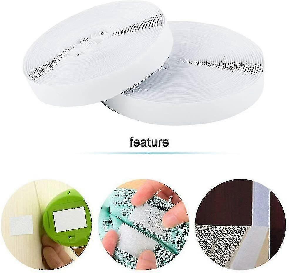 Velcro Tape Self-adhesive 8m Extra Strong, Double-sided Adhesive With Velcro 20mm
