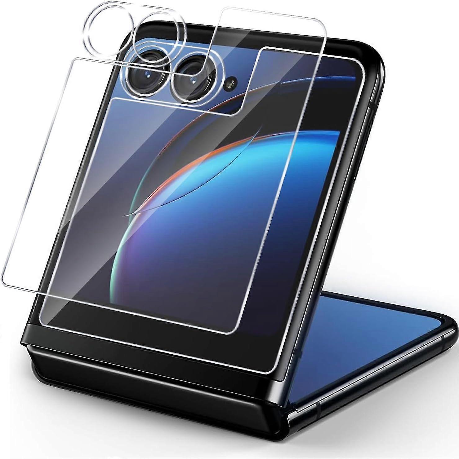 Screen Protector & Camera Lens Protector For Motorola Razr 40 Ultra, Hd Clear 9h Hardness Tempered Glass Screen Protector Compatible With Razr 40 Ultr