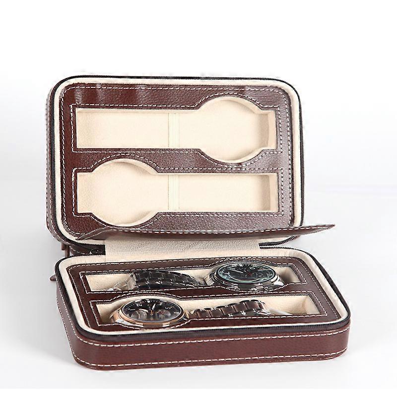 Travel Watch Case Zipper Watch Holder Carrying Case For Watch Pouch Leather Watch Box Portable Organizer