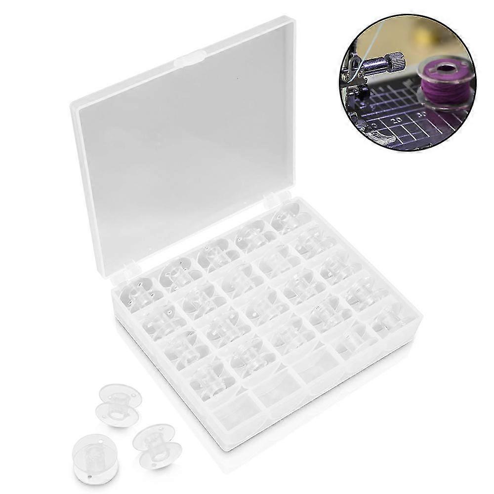 Transparent Plastic Sewing Machine Bobbins With Case And Soft Measuring Tape