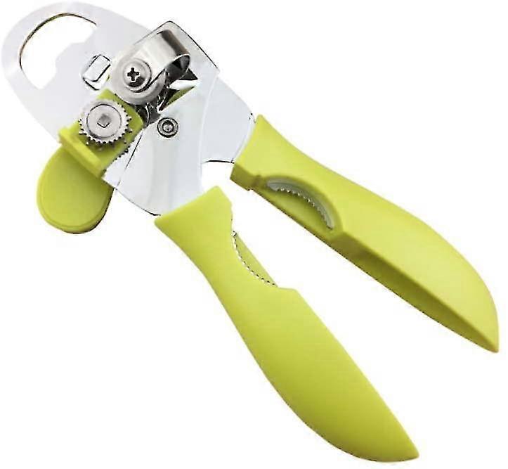 Can Opener, Manual Smooth Edge 4-in-1 Heavy Duty Can Opener With Ergonomic Non-slip Rubber Handle Easy Twist Ultra Sharp Safe