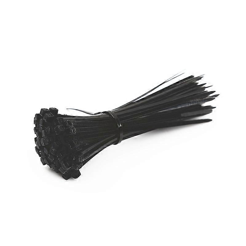 Cable ties, 100 self-locking nylon ties, plastic ties for binding cable ties, black