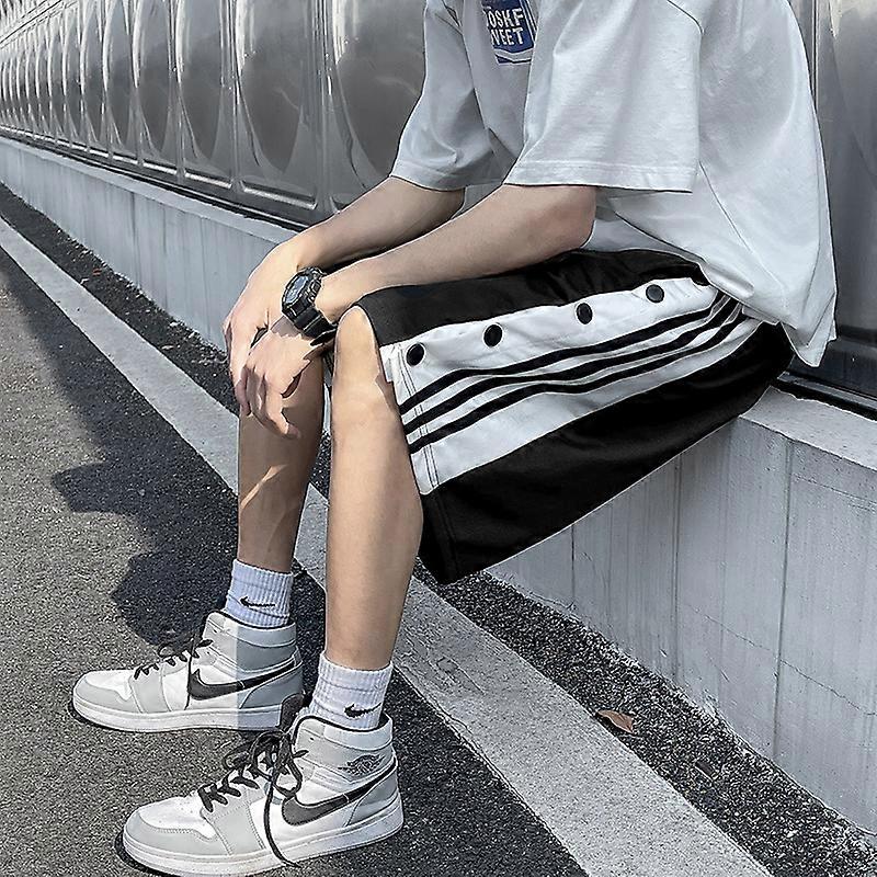 Men's Tear  Off Basketball Shorts Side Snaps