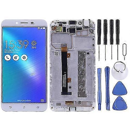 Oem Lcd Screen Compatible Asus Zenfone 3 Max Zc553kl / X00d Digitizer Complete Assembly With Frame White)