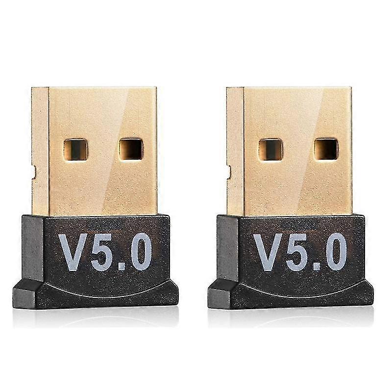 2 piezas de adaptador Bluetooth 5.0 transmisor receptor Bluetooth adaptador USB inalámbrico para computadora PC lapt