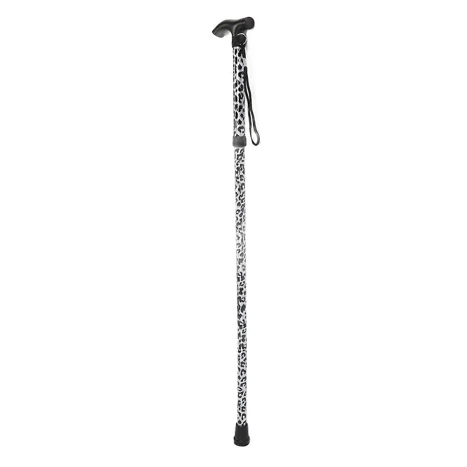 Foldable Walking Cane Aluminium Alloy Ergonomic Stretchable 5 Levels Folding Cane for Elderly Disabled