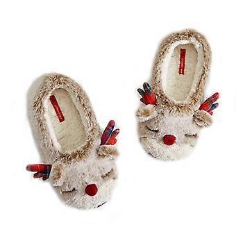 Damen Cartoon Indoor Warme Fleece Hausschuhe Winter Soft Cozy Home Booties Rutschfeste Plüsch Slip-On Schuhe Stiefeletten 240-245cm
