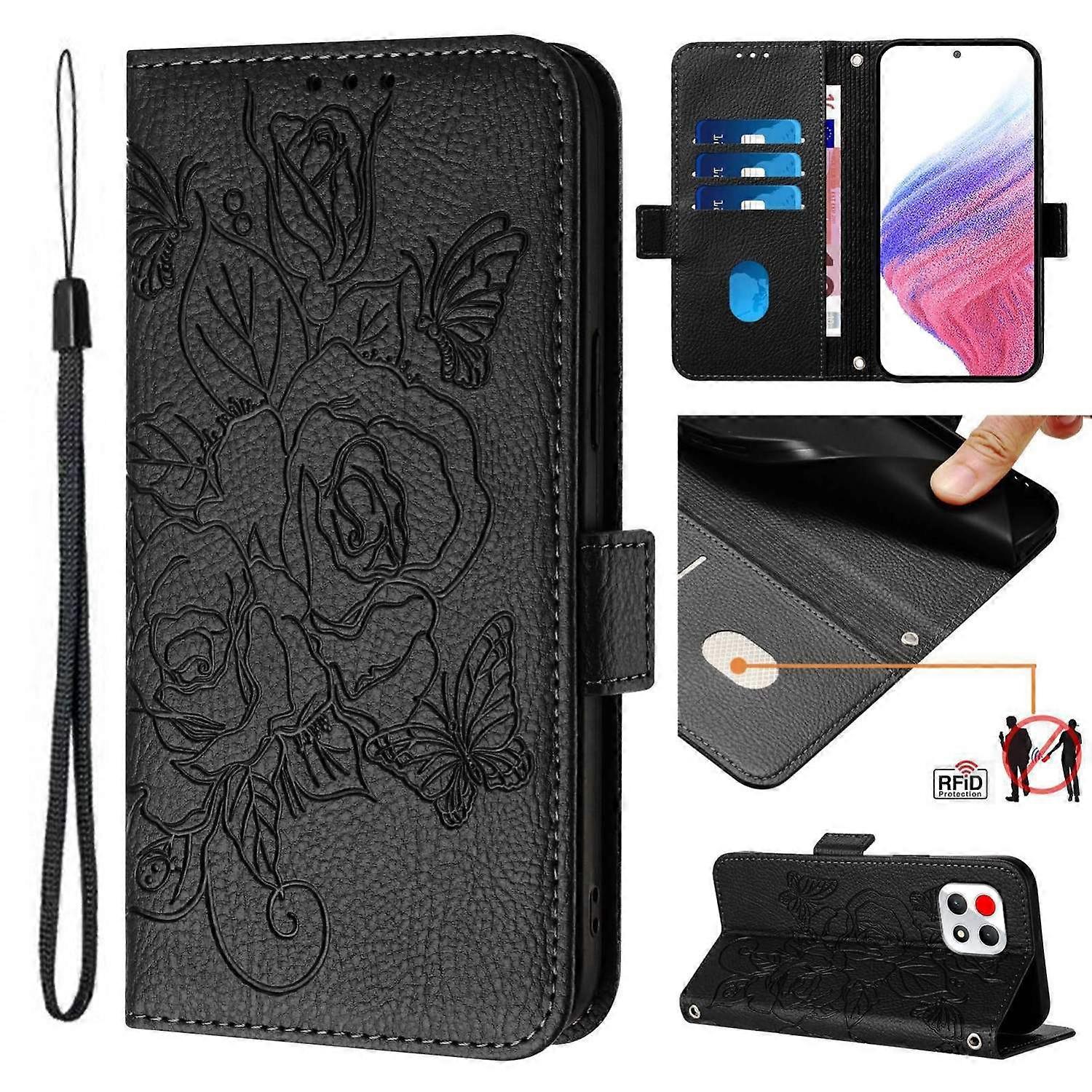 RFID Leather Case For T-Mobile Revvl 7 5G