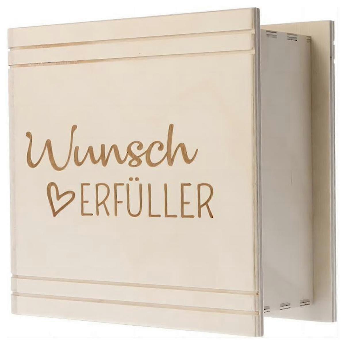 Wooden Money Box With Engraving Pattern A