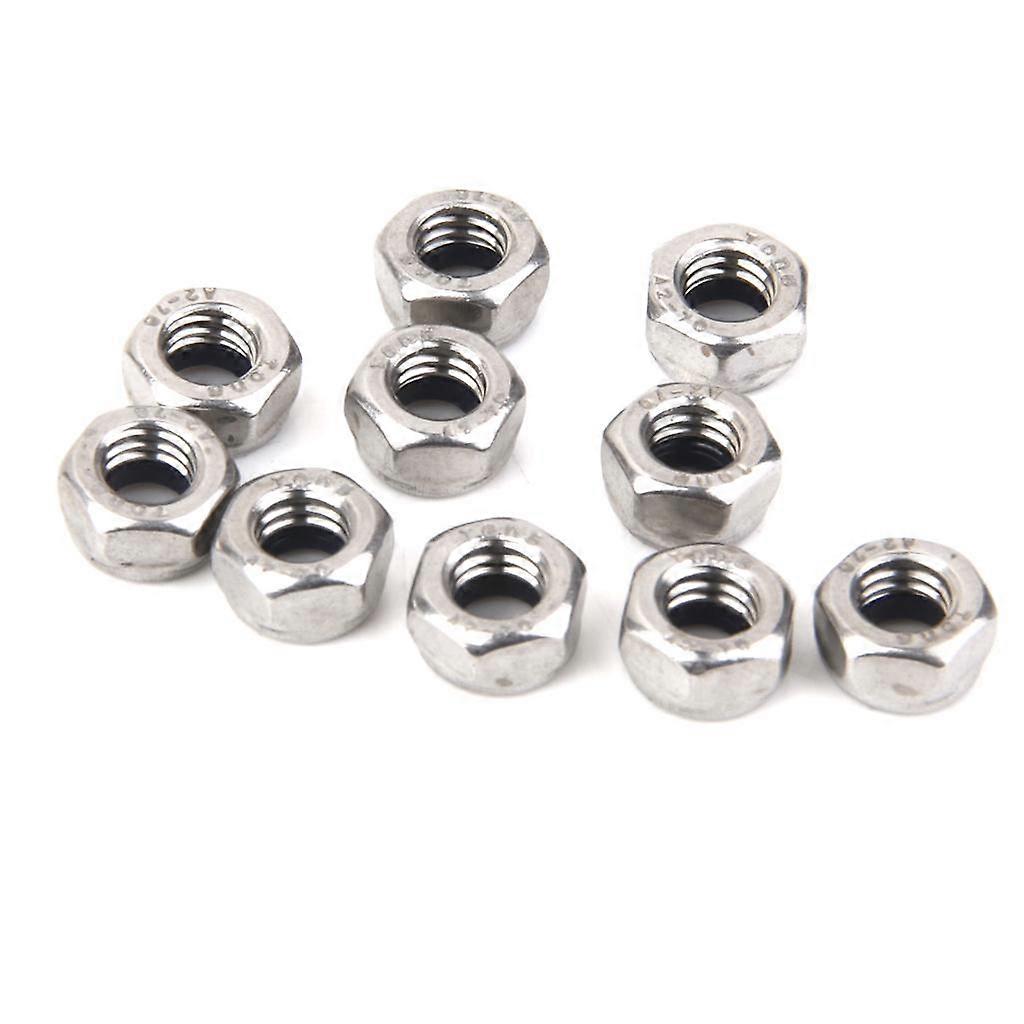 2x 10pcs M5 A2 écrous en acier inoxydable Nylon Collier Élastique Stop Autobloquant