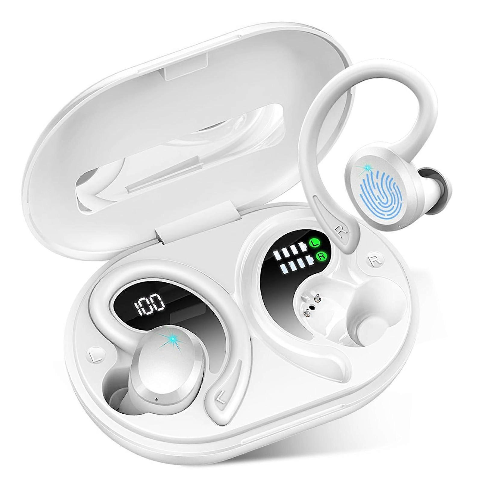 Q38 Waterproof In-Ear Noise Cancelling Bluetooth Headset with Earhook and LED Display for Gym,Running,Workout