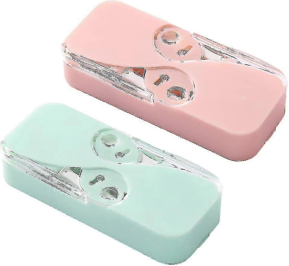 Portable Floss Dispenser, Dental Floss Picks Dispenser, Dental Floss Portable Case With 12 Pcs Dental Floss(pink And Green) [free Shipping] Chumian