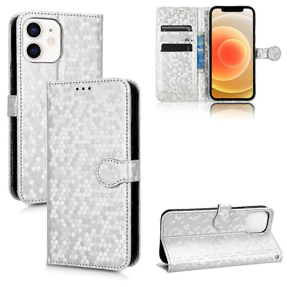 Compatible with iPhone 12 Mini Folding Wallet Case with 3 Card Slots Stand Function PU Leather Cover
