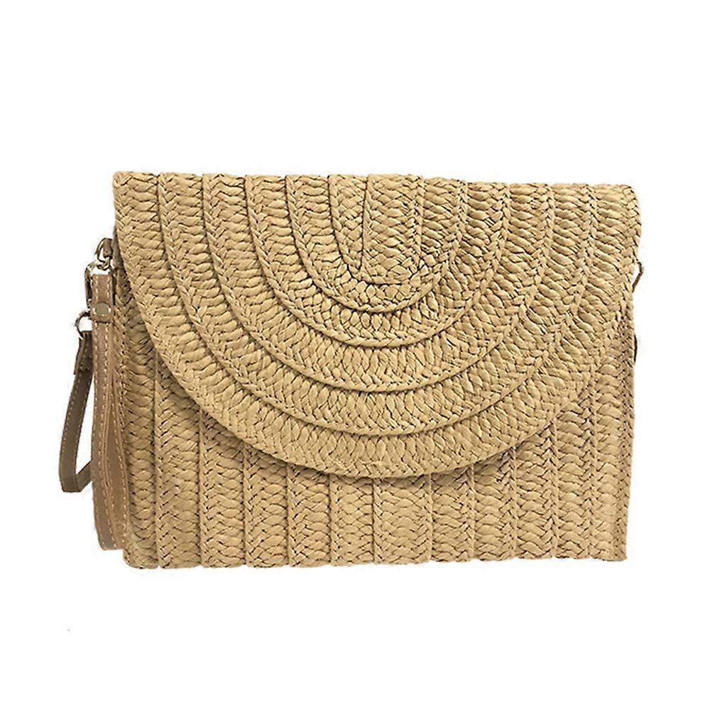 Stroh-Umhängetasche Stroh-Umhängetasche Casual Beach Stroh Handgemachte Tasche