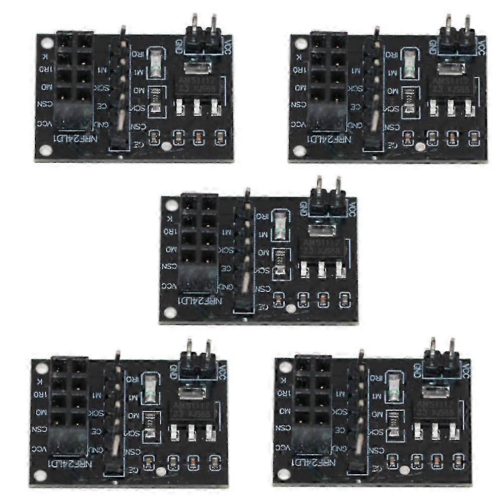 5Pcs NRF24L01 Wireless Adapter Module 3.3V New Socket Adapter Plate Board for 8Pin for NRF24L01 Wir