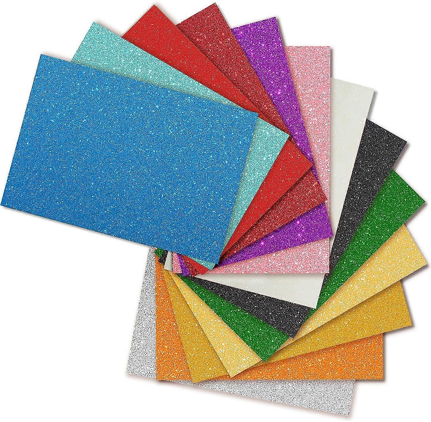 T390 Glitter  Paper, 39 Sheets 13 Assorted Colors Glitter Paper for Crafts, Birthday