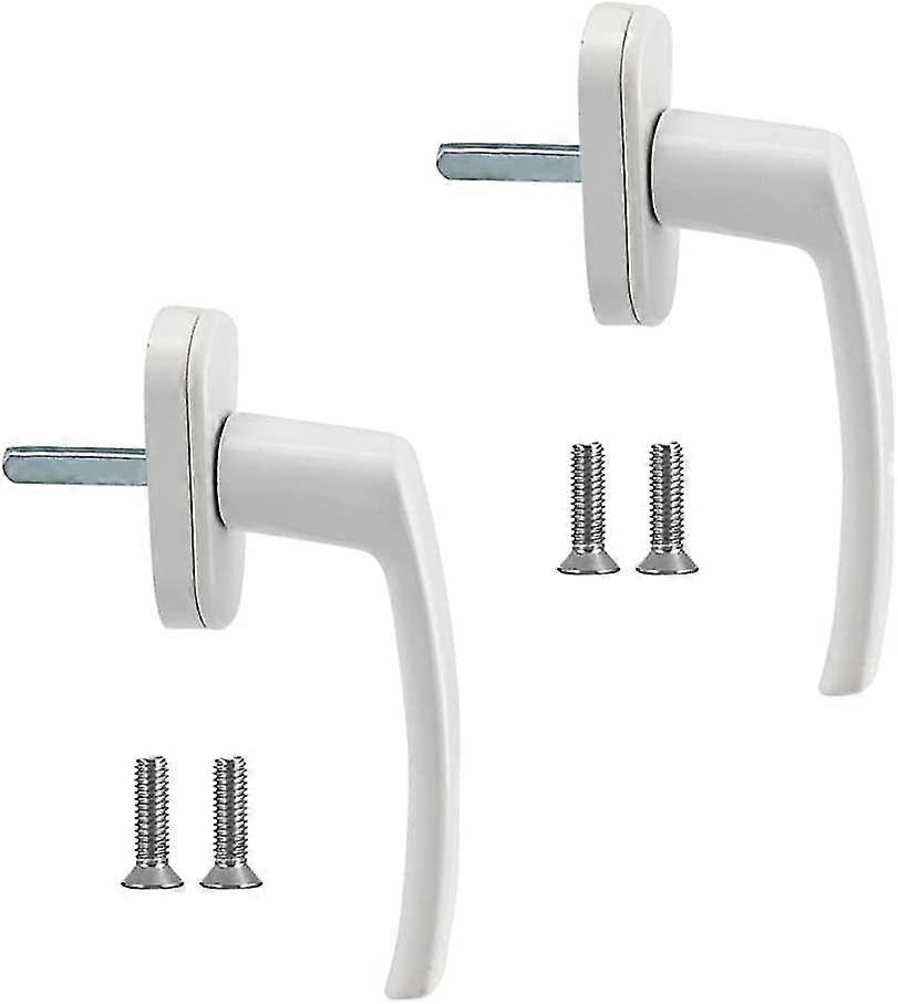 Window Handles 2pcs Aluminum Alloy Window Handle Solid, White Aluminum Door Handle