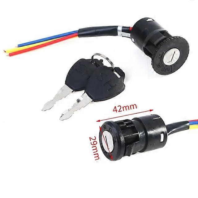 1 مجموعة 2 أسلاك مفتاح الإشعال مع 2 مفاتيح قفل تشغيل وإيقاف للدراجات الكهربائية ATV جيب الدراجات دراجة نارية دراجة نارية ATV دراجة رباعية