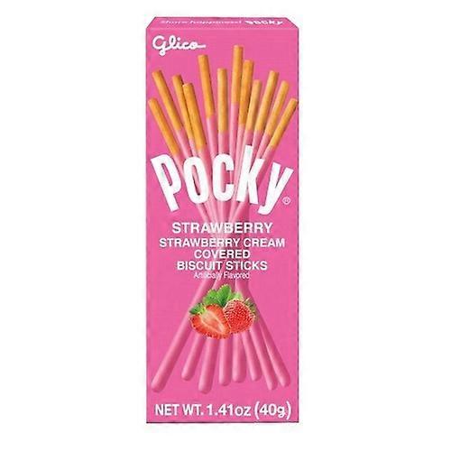 Glico Pocky Strawberry Cookie Sticks ,1.41 Oz(Case Of 20)