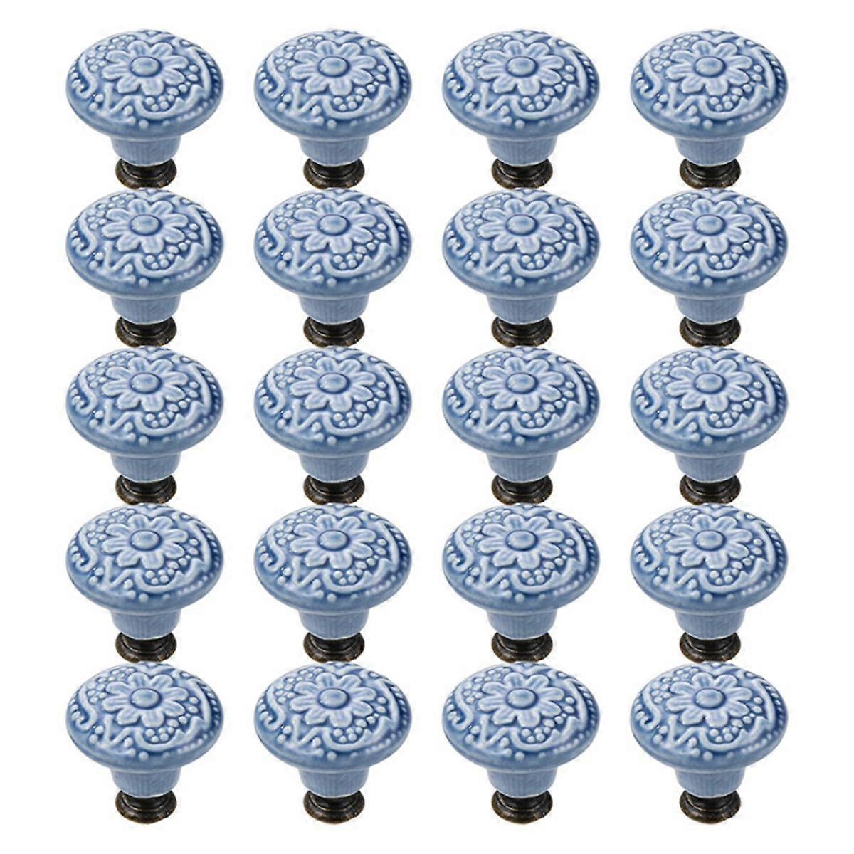 POZEAN 30-Pack Brushed Nickel Cabinet Knobs – 1.18 Inch Diameter, With Screws, For Drawers And Cupboards