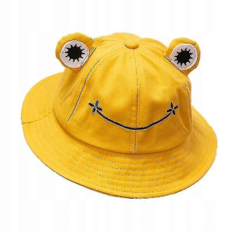 2023-tecknad frog bucket hat, unisex sommarsolhatt för vuxna, vikbar bredbrättad fiskarhatt