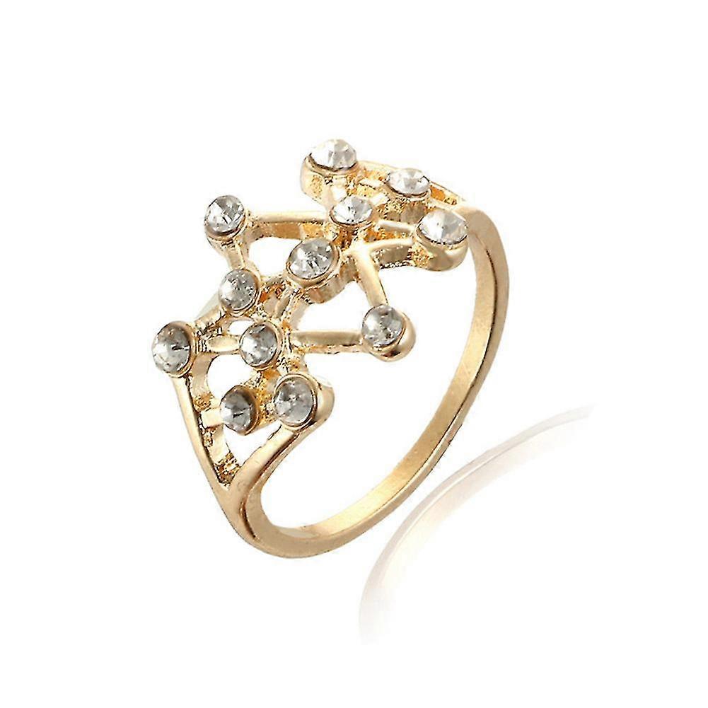 6600 Ring - Women's Solid Matte Rhinestone Romantic Ring Earring Stud Accessory for Girls