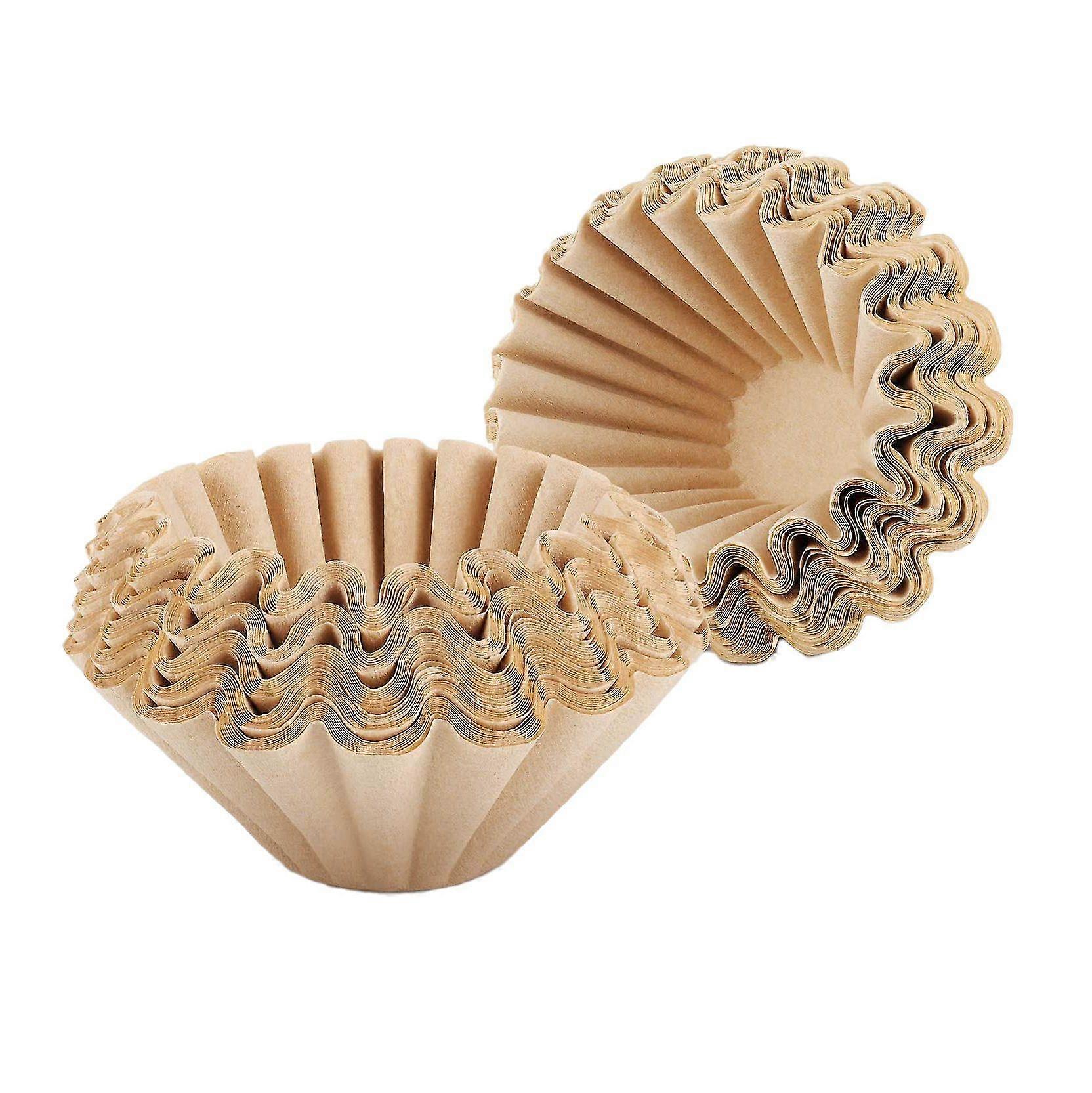 100 Pcs 1-4 Cup Basket Coffee Basket Disposable Paper Coffee Office Use Brown