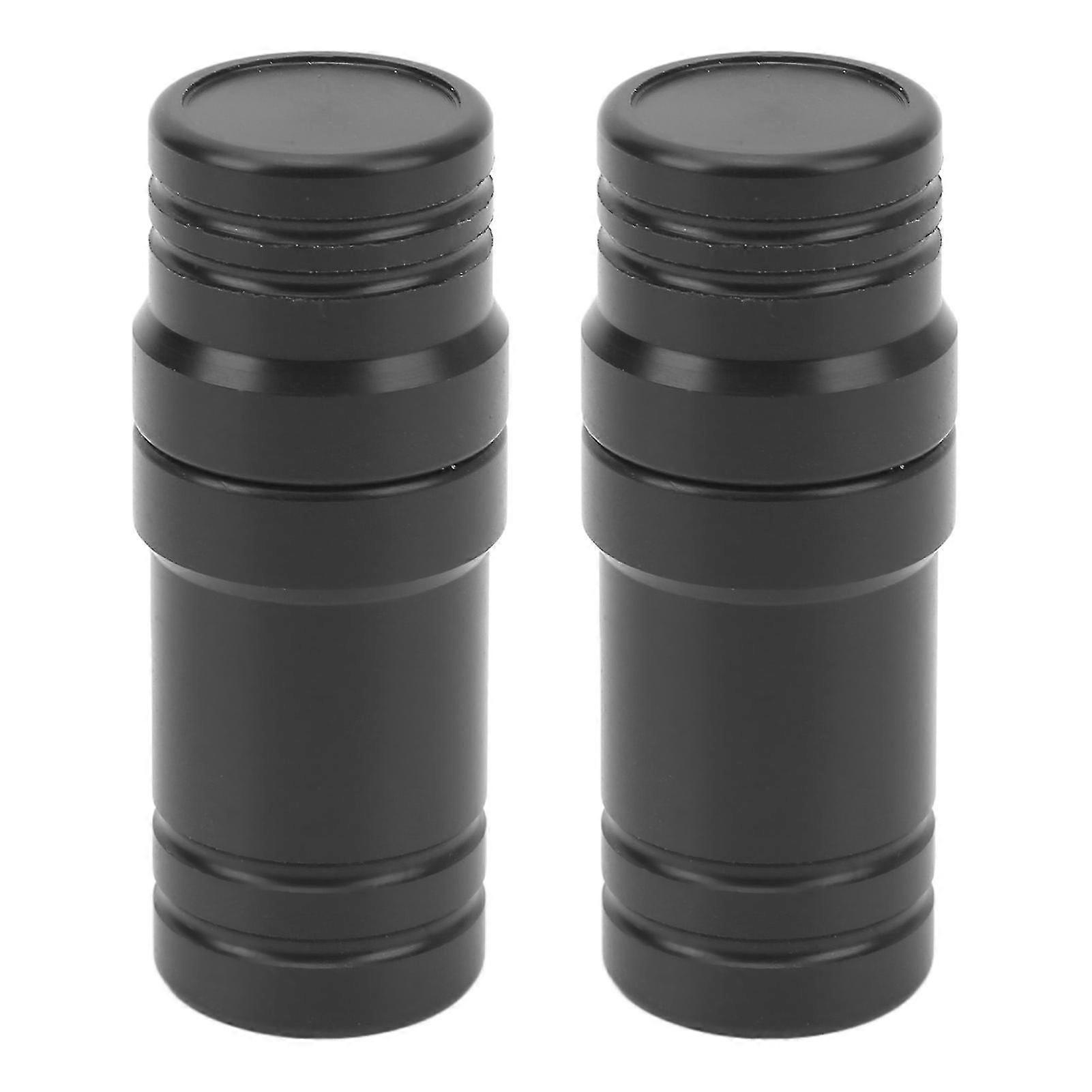 2Pcs Black Plastic Joint Protectors for Billiard Pool Cue Stick