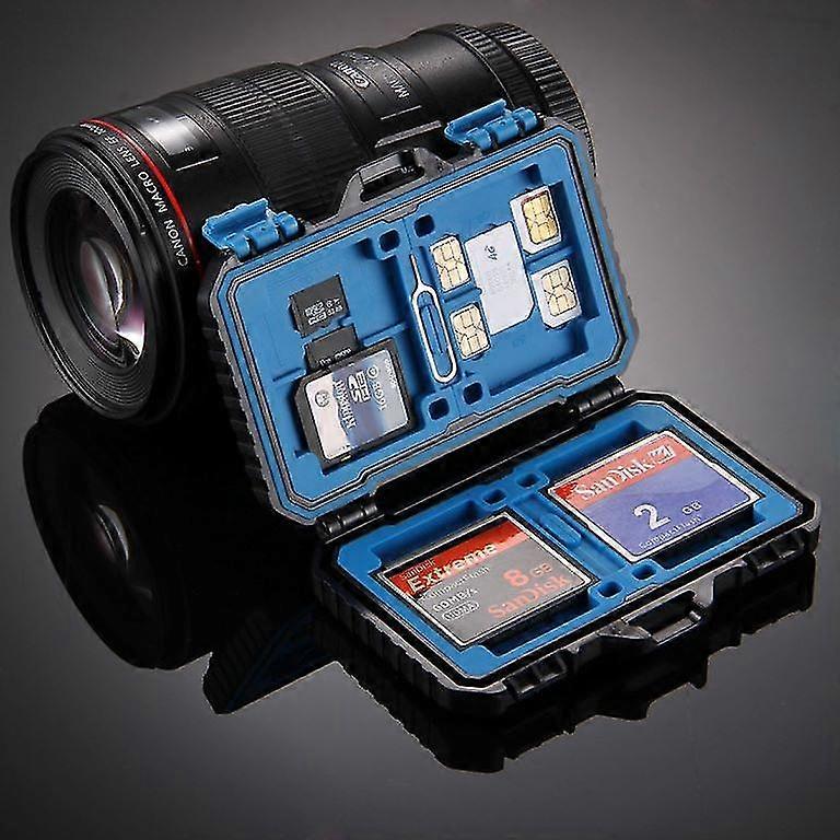 Puluz 27 In 1 Memory Card Case For 4cf + 8sd + 9tf + 1card Pin + 1standard Sim + 2micro-sim + 2nano-sim