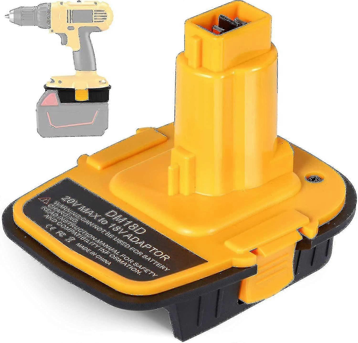 ، محول بطارية DM18D Dca1820 متوافق مع USB متوافق مع ديوالت 20 فولت / 18 فولت متوافق مع ميلووكي M18 18 فولت بطارية ليثيوم Dcb204 Dcb205 محول متوافق مع ديوا